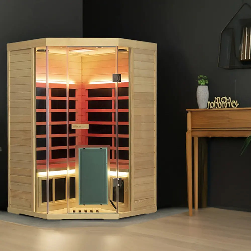 Wizzisaunas SH07 2-3 Person Full Spectrum Infrared Sauna low EMF image 13