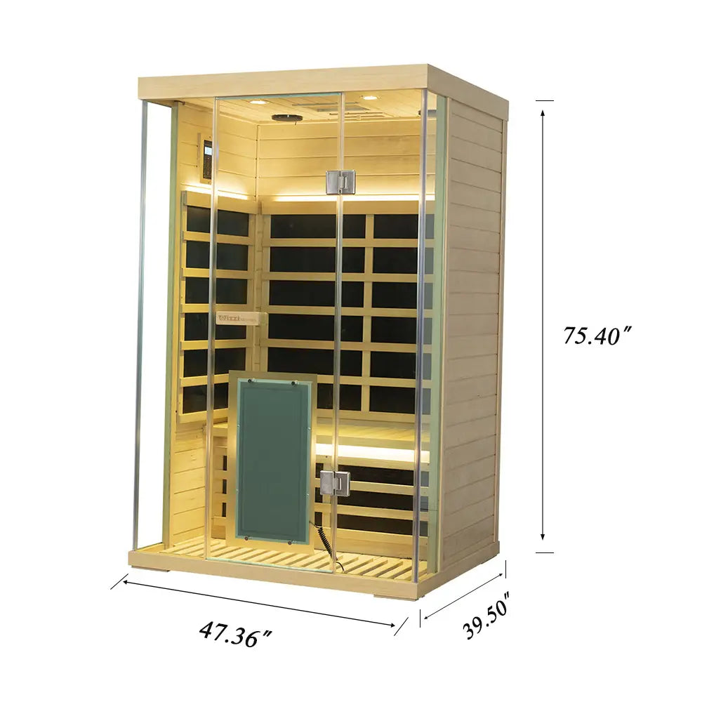 Wizzisaunas SH02 2 Person Full Spectrum Infrared Sauna Low EMF image 2