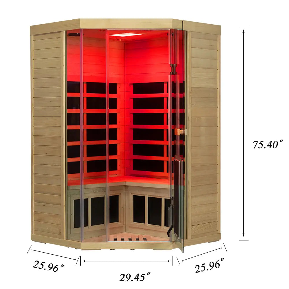 Wizzisaunas SH07 2-3 Person Full Spectrum Infrared Sauna low EMF image 2