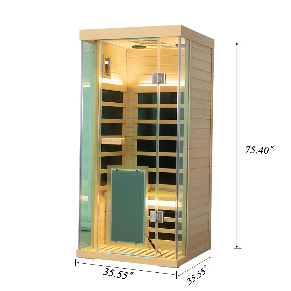Wizzisaunas SH01 Full Spectrum1 Person Infrared Sauna Low EMF image 2