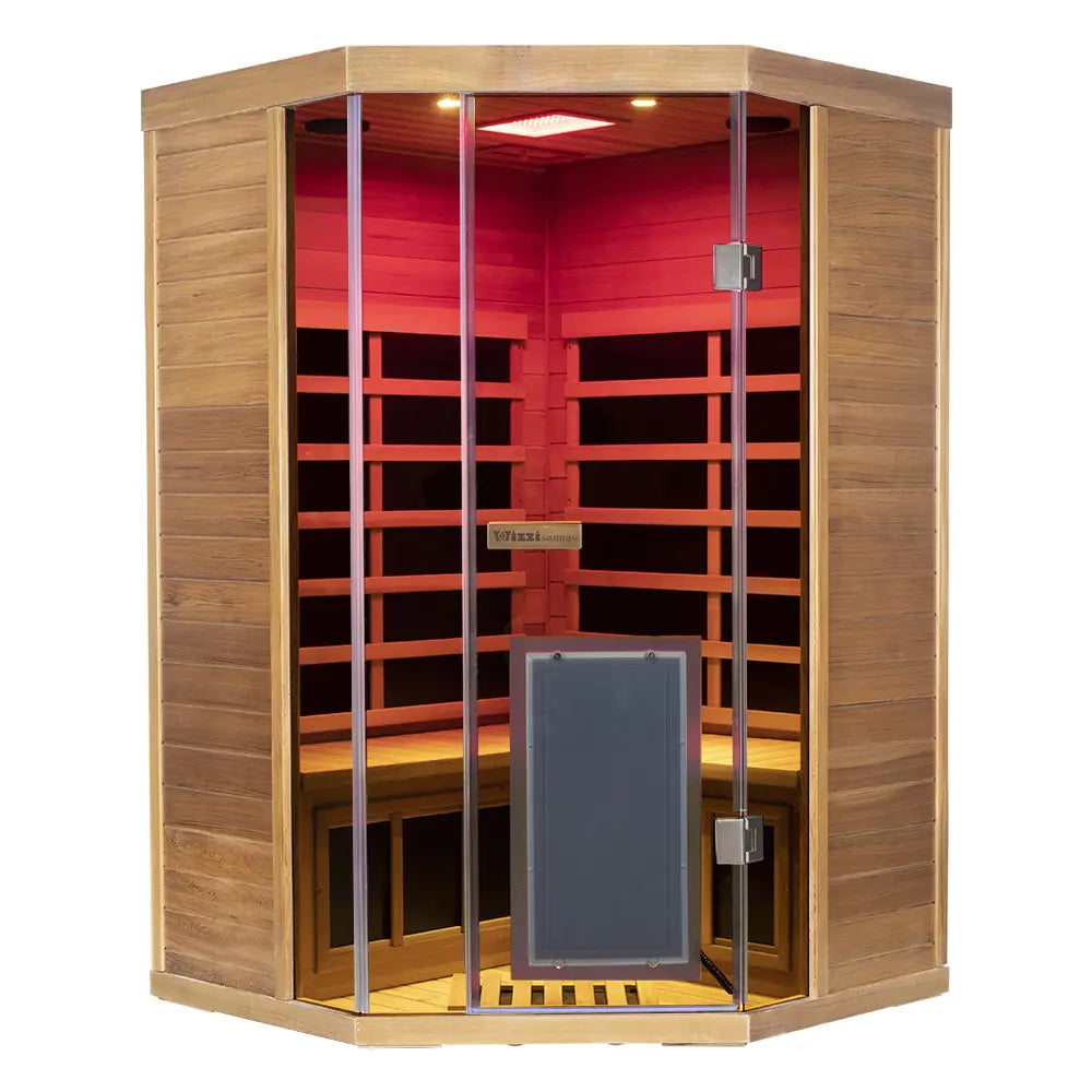 Wizzisaunas SR07 2-3 Person Full Spectrum Infrared Sauna Red Cedar Low EMF image 0