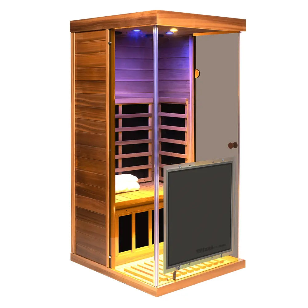 909MH Mini 1 Person Far Infrared Sauna Hemlock
