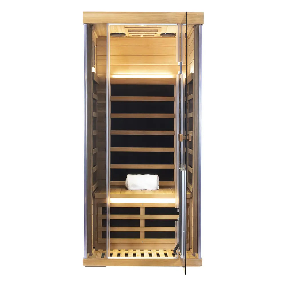 Wizzisaunas SR01 1 Person Red Cedar Full Spectrum Infrared Sauna Low EMF image 12