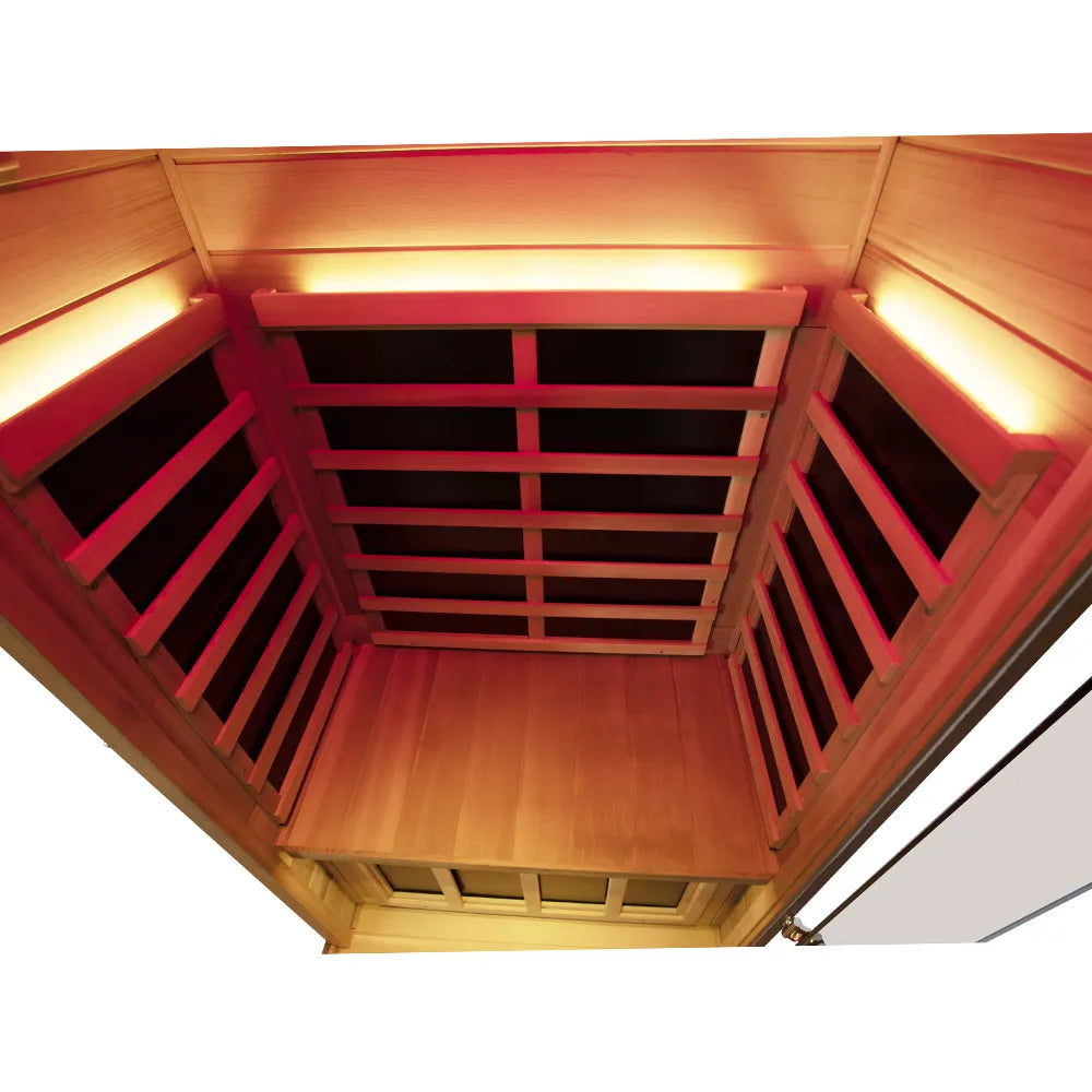 Wizzisaunas 909MRX Full Spectrum Infrared Sauna 1 Person | Red Cedar Low EMF image 4