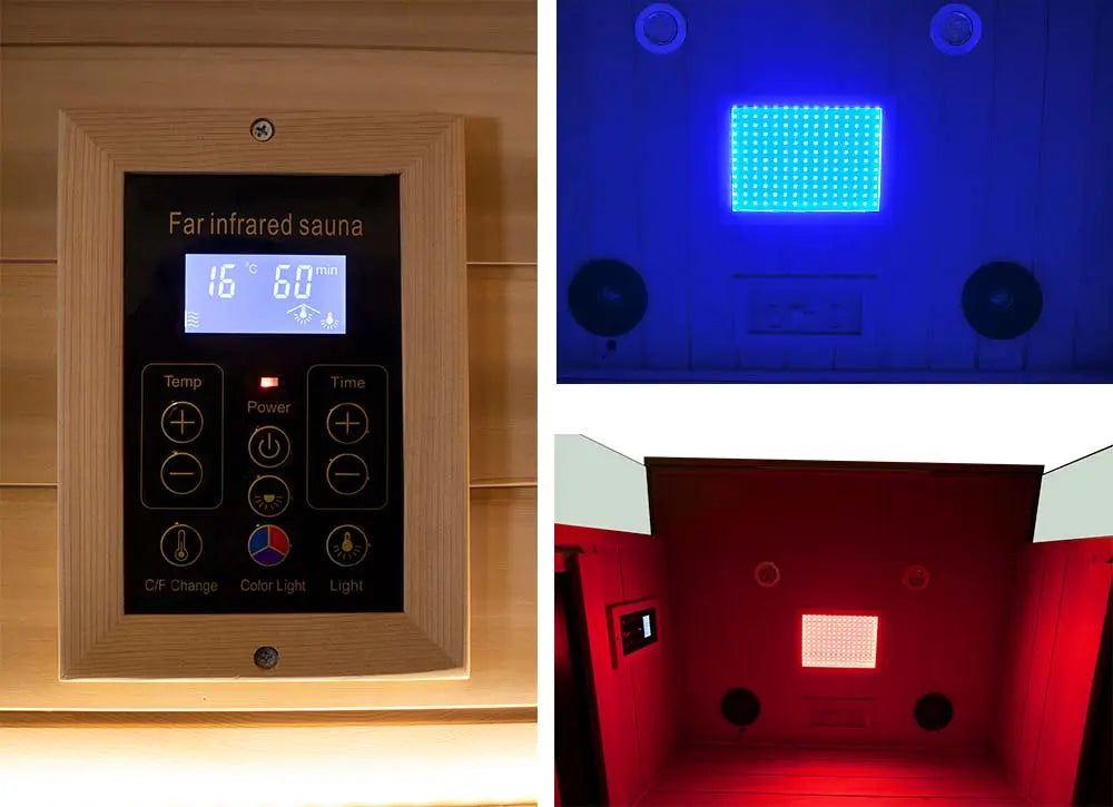 Wizzisaunas SR02 2 Person Red Cedar Full Spectrum Infrared Sauna low EMF image 3