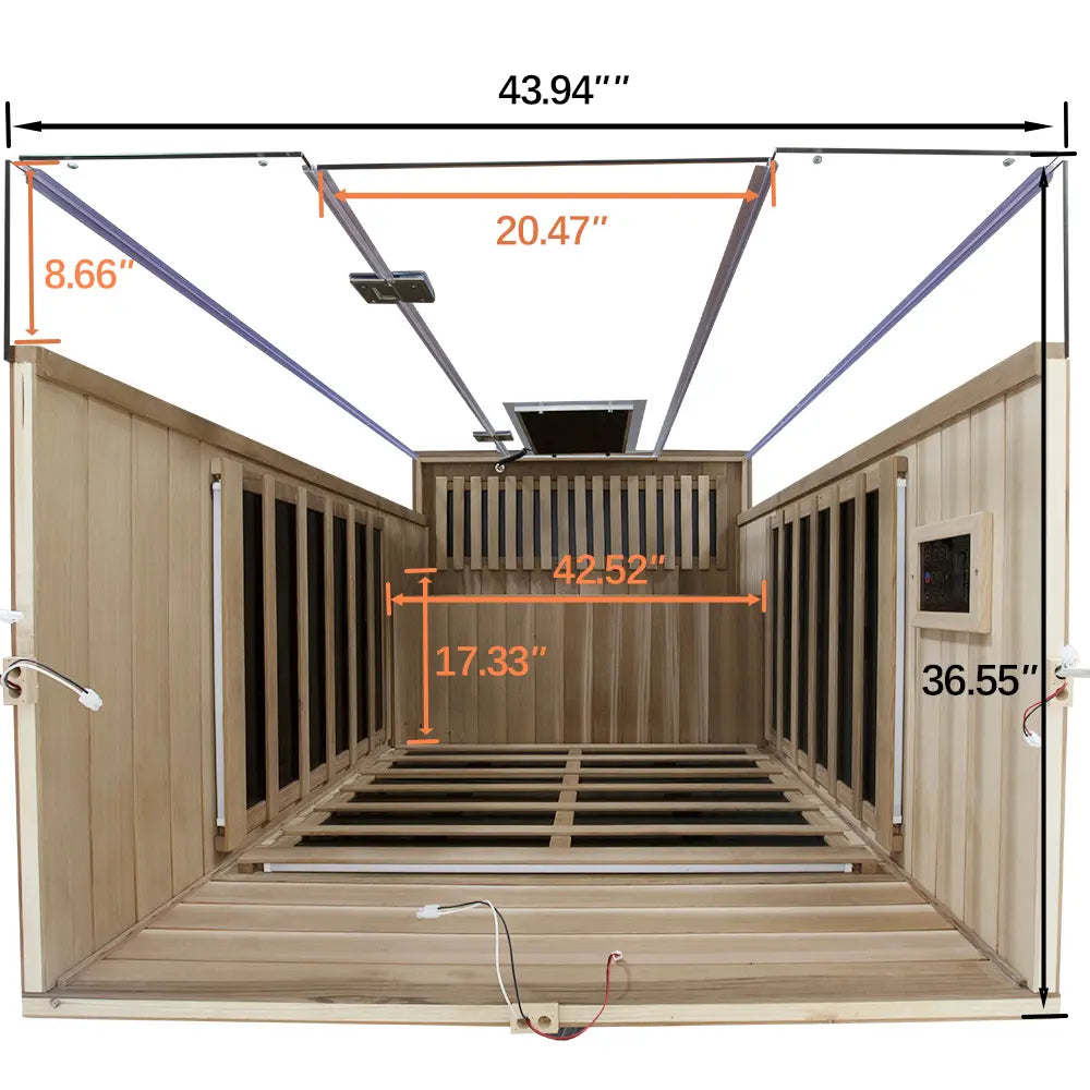 Wizzisaunas SR02 2 Person Red Cedar Full Spectrum Infrared Sauna low EMF image 1