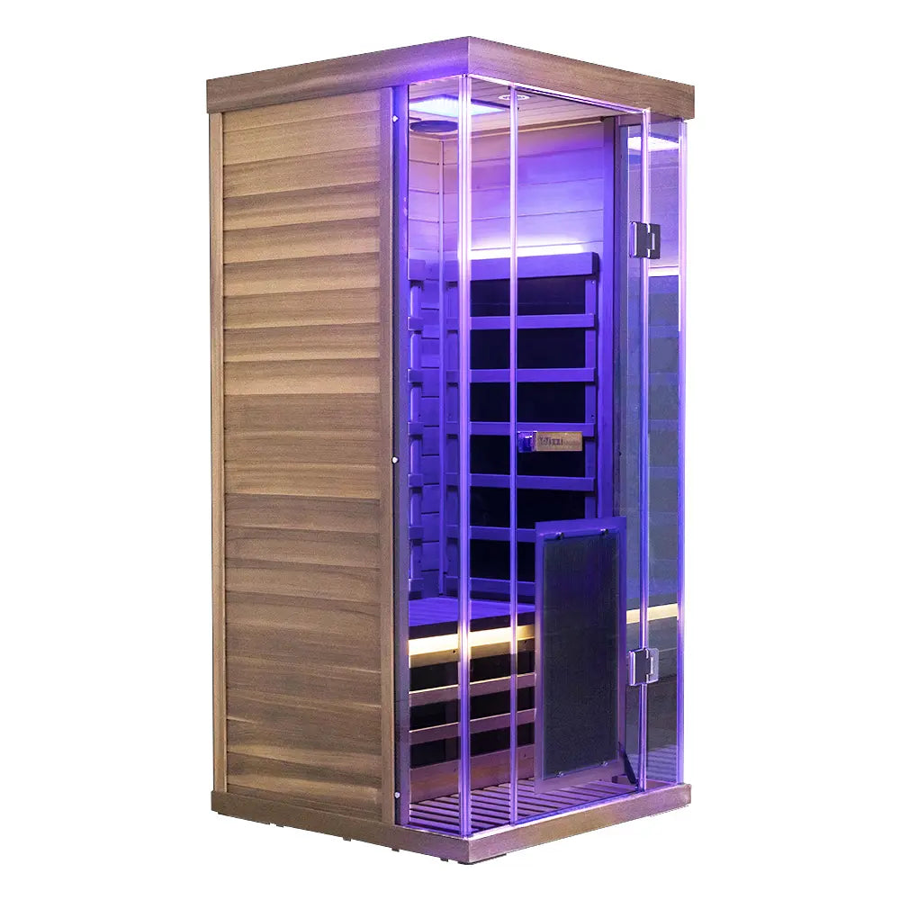 Wizzisaunas SR01 1 Person Red Cedar Full Spectrum Infrared Sauna Low EMF image 9