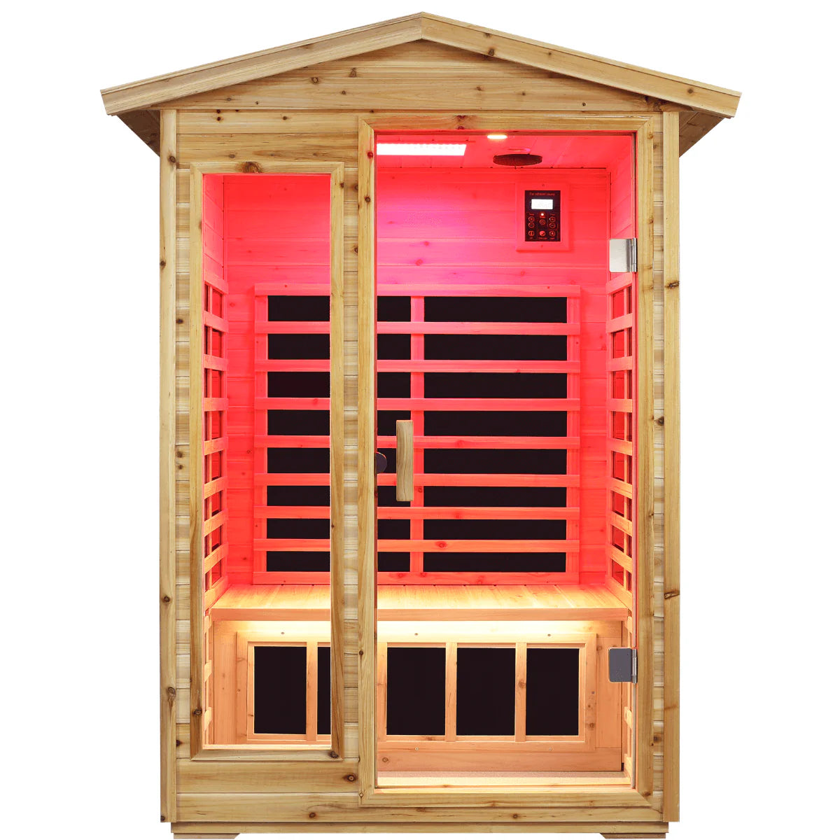 VS02 2 Person Outdoor Infrared Sauna （With Red Light Therapy）