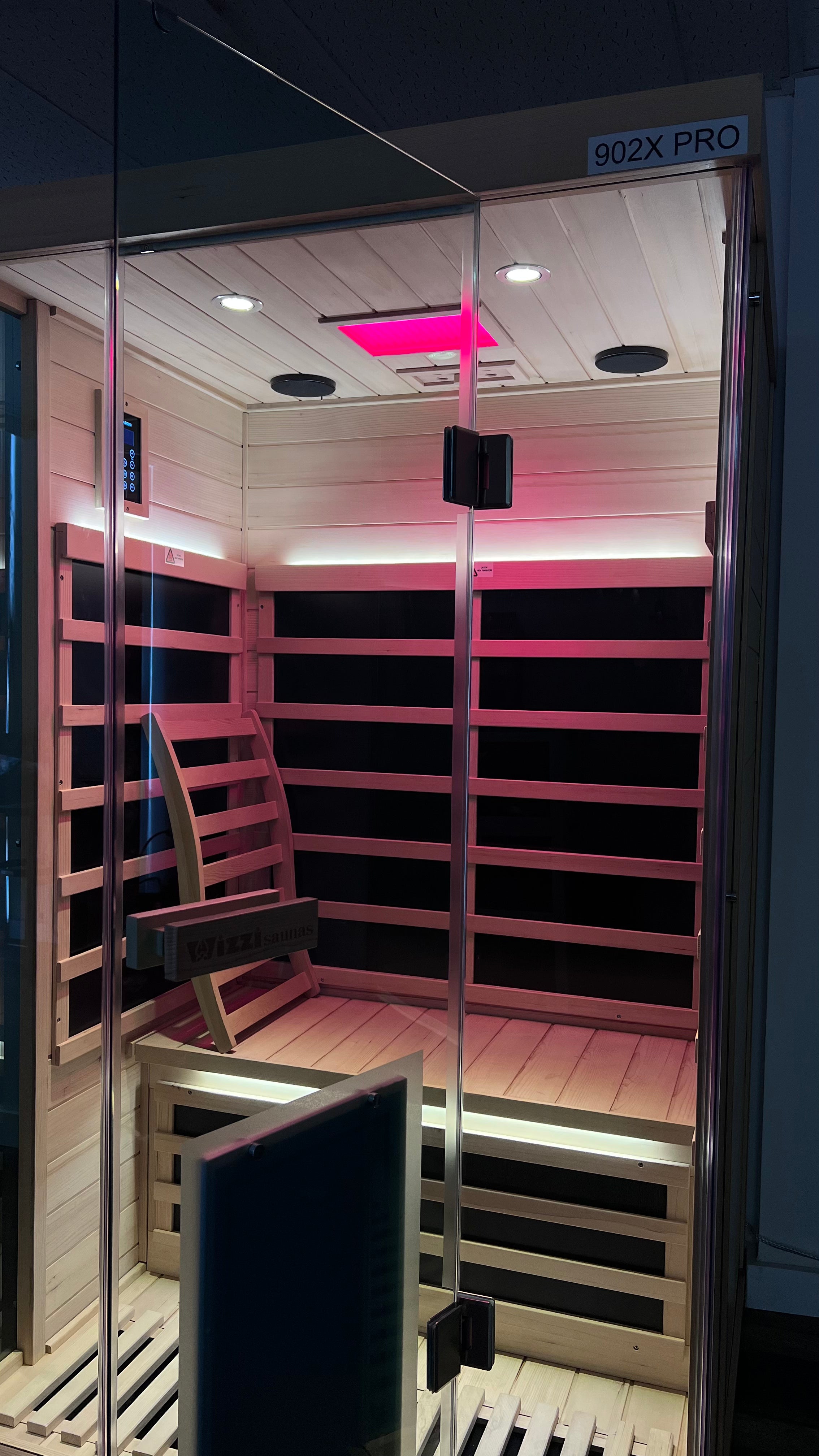 Browse high-resolution details of the Wizzisaunas SR02 2-Person Red Cedar Far Infrared Sauna. Designed with premium Canadian Red Cedar and low-EMF carbon crystal heating technology, our saunas deliver an immersive, full-body wellness experience. Serving customers across the United States with fast, free nationwide delivery from our Southern California headquarters in Jurupa Valley, CA.