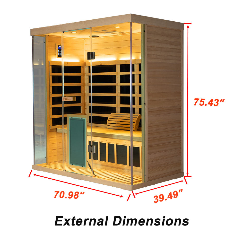 Wizzisauna S03 3-Person Far Infrared Sauna | Full-Spectrum Light Therapy & Smart App– Pre-Order, Ships October 15