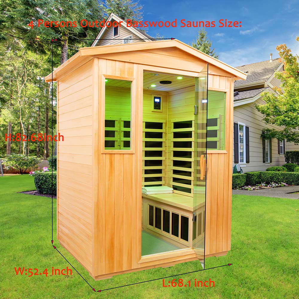 VB04 4 Person Outdoor Infrared Sauna