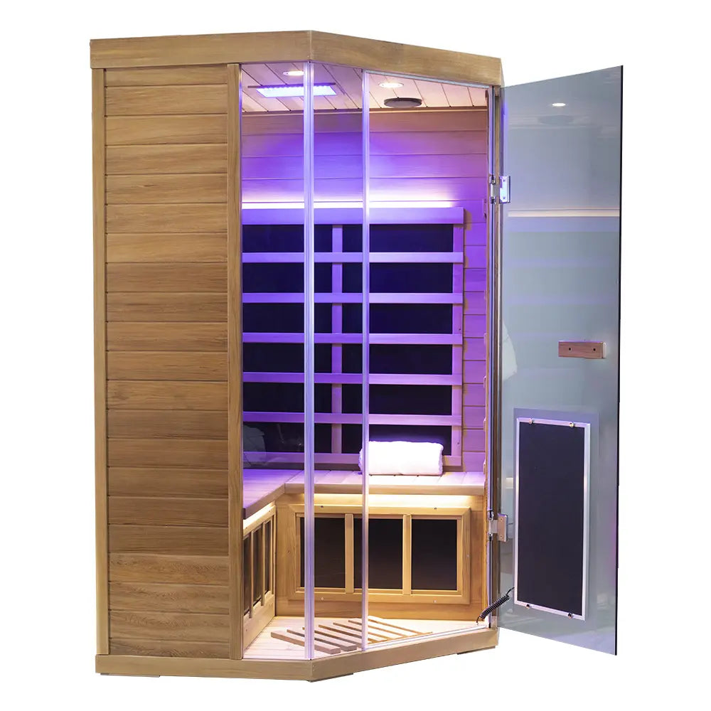 Wizzisaunas SR07 2-3 Person Full Spectrum Infrared Sauna Red Cedar Low EMF image 15